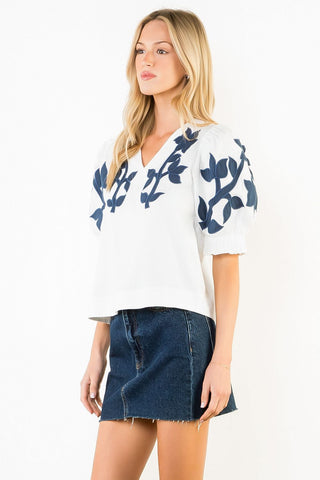 The Sweetheart Embroidered Top